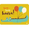 By- Bora kaartje krokodil Hiep Hiep Hoera