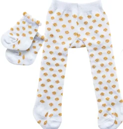 Heless maillot en sokken wit met gouden stippen
