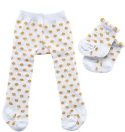 Heless maillot en sokken wit met gouden stippen