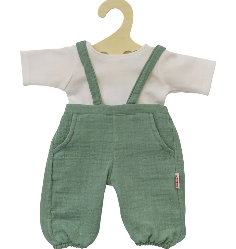 Heless tuinbroek met t-shirt voor Gordi poppen / saliegroen