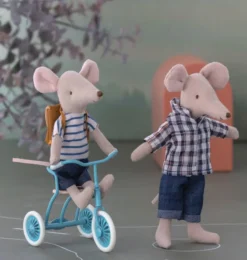 Maileg Big Brother tricycle muis met tas