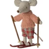 Maileg Big Sister muis met ski set