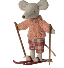 Maileg Big Sister muis met ski set