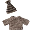 Maileg gebreide sweater met muts voor Big Brother muis