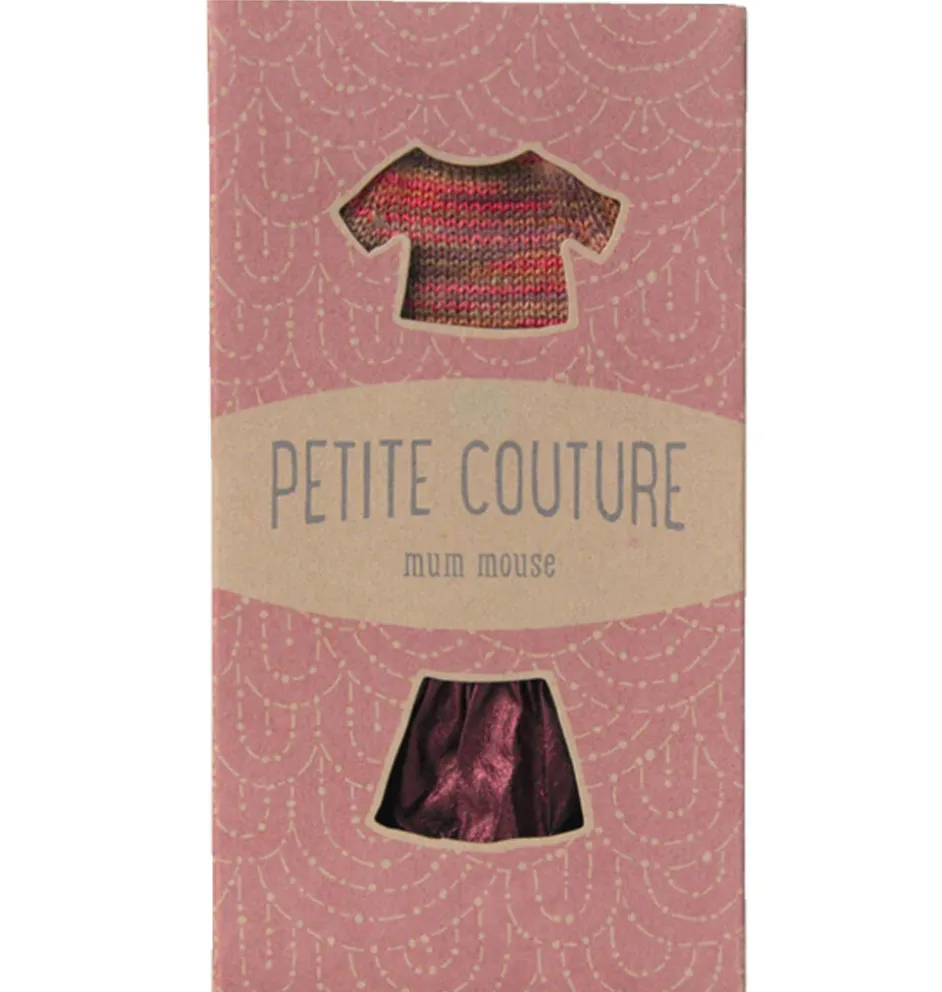 Maileg kledingset petite couture moeder muis / rok en top