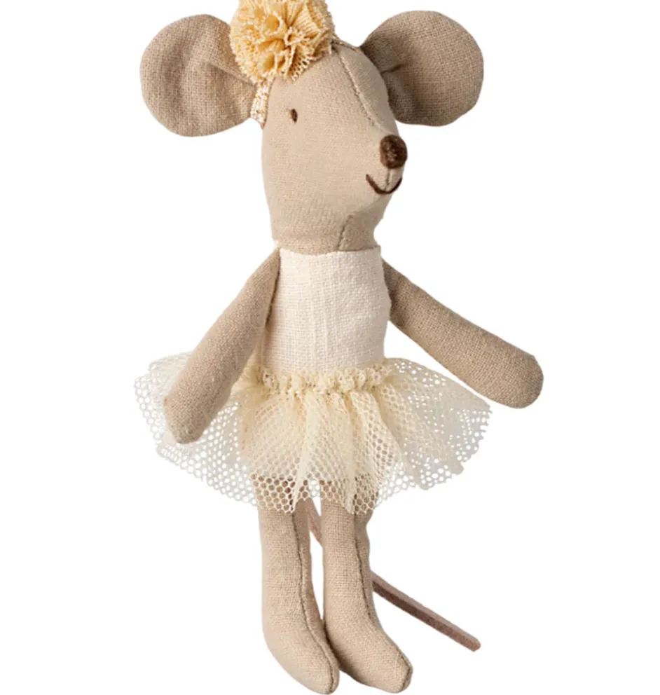 Maileg little sister ballerina muis / off white