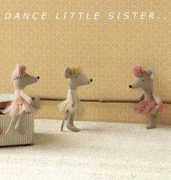 Maileg little sister ballerina muis / off white