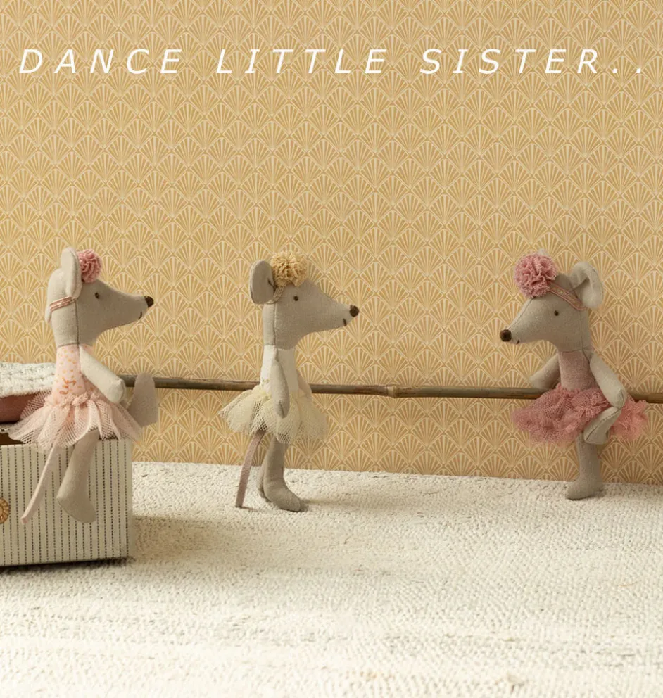 Maileg little sister ballerina muis / off white
