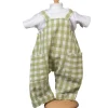 Mamamemo geruite tuinbroek met wit t-shirt