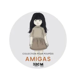 Minikane Amigas katoenen poppenjurk Nausicaa