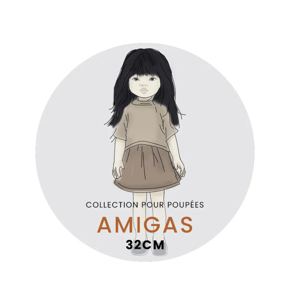 Minikane Amigas poppen / robe Daisy en coton Alma