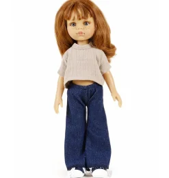 Minikane Amigas u2013 Ensemble pantalon Jean et top Faustine en double gaze galet
