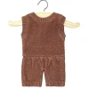 Minikane Barboteuse Orlando en tricot caramel chinu00e9 voor Gordi poppen