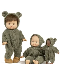 Minikane Berenpak Combinaison Winnie en bouclette kaki voor Gordi poppen
