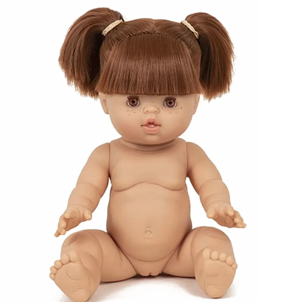 Minikane Gordi pop Raphau00eblle met bruine slaapogen b keuze