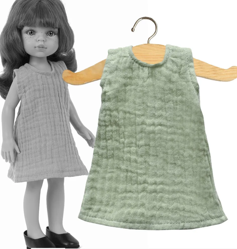 Minikane groene jurk voor Amigas poppen
