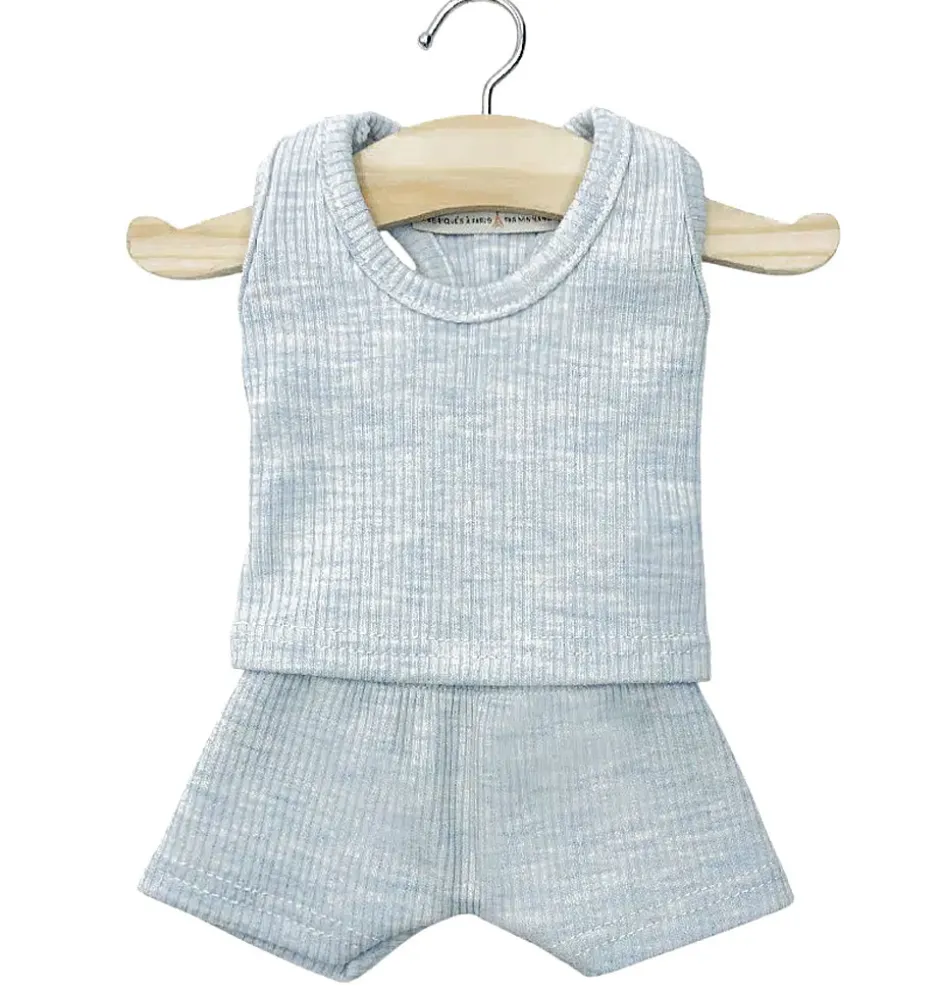 Minikane ondergoedset petits basiques Marcel voor Gordi poppen / bleu chinu00e9