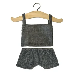 Minikane ondergoedset voor Gordi poppen / anthracite