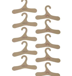 Minikane tien kartonnen kledinghangers met Minikane logo