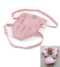 Draagzak / babydrager roze voor o.a. de Gordi en Miniland poppen